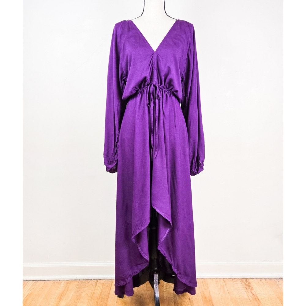 🦋LAST🦋 NWT Bali ELF Linda High-Low Maxi Dress, Violet, Size XXL